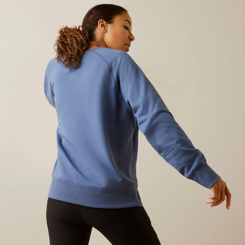 Rebar Workman Washed Fleece Sweatshirt-BJOU BLUE HEATHER