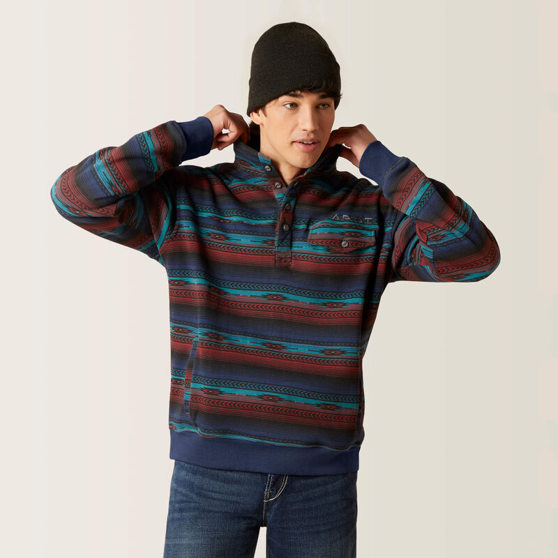 Cotton-Rich Mockneck Sweatshirt