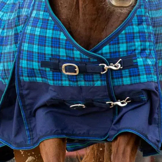Economy 600D "Royal Blue/Teal Plaid" Horse Blanket