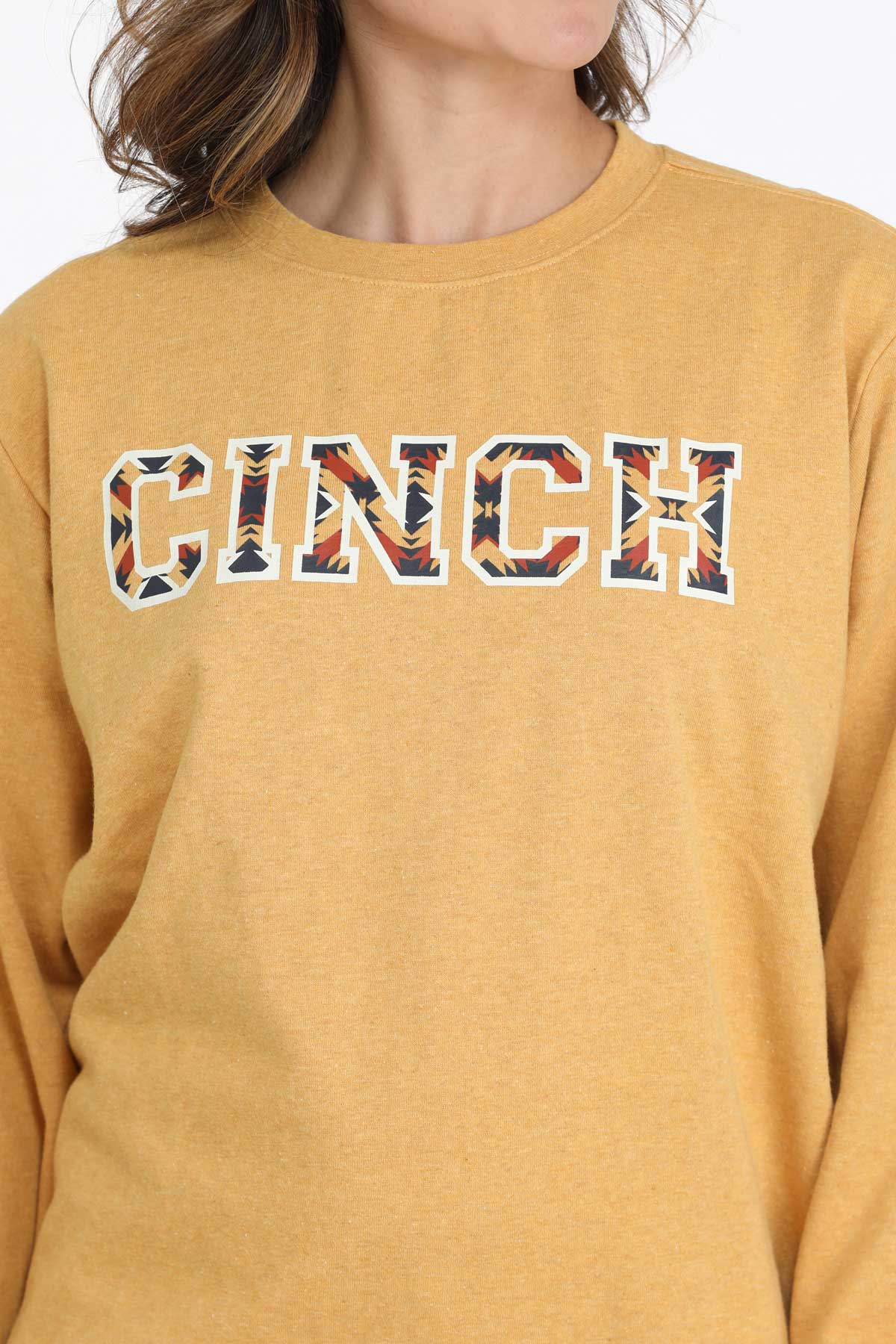 Womens Cinch Sweatshirt- Gold Burst