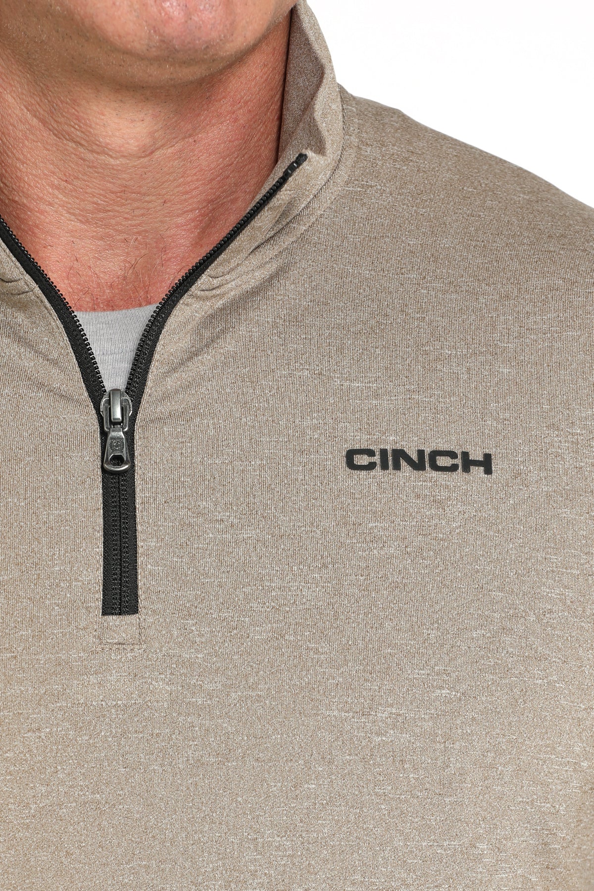Mens Cinch 1/4 zip- Stone