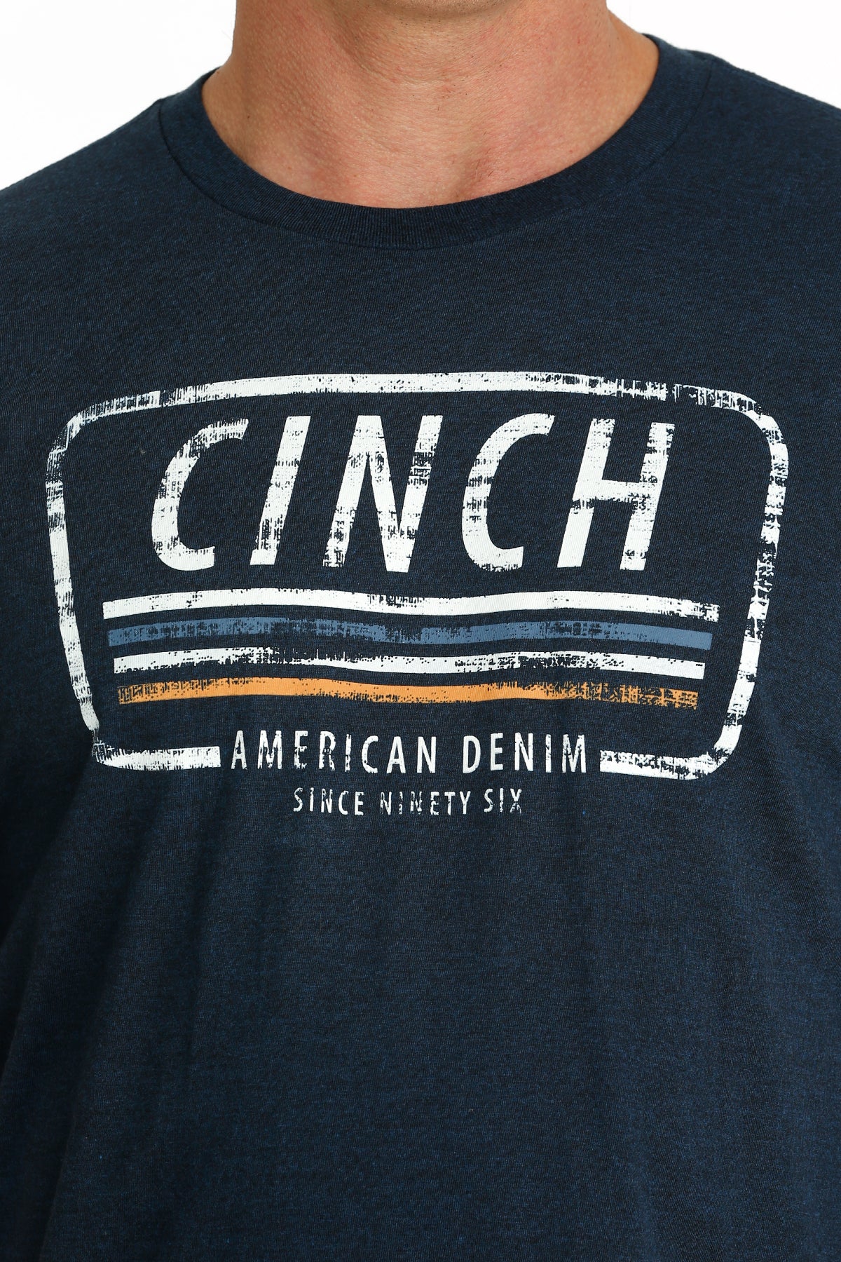 Mens Navy Cinch Block Tee