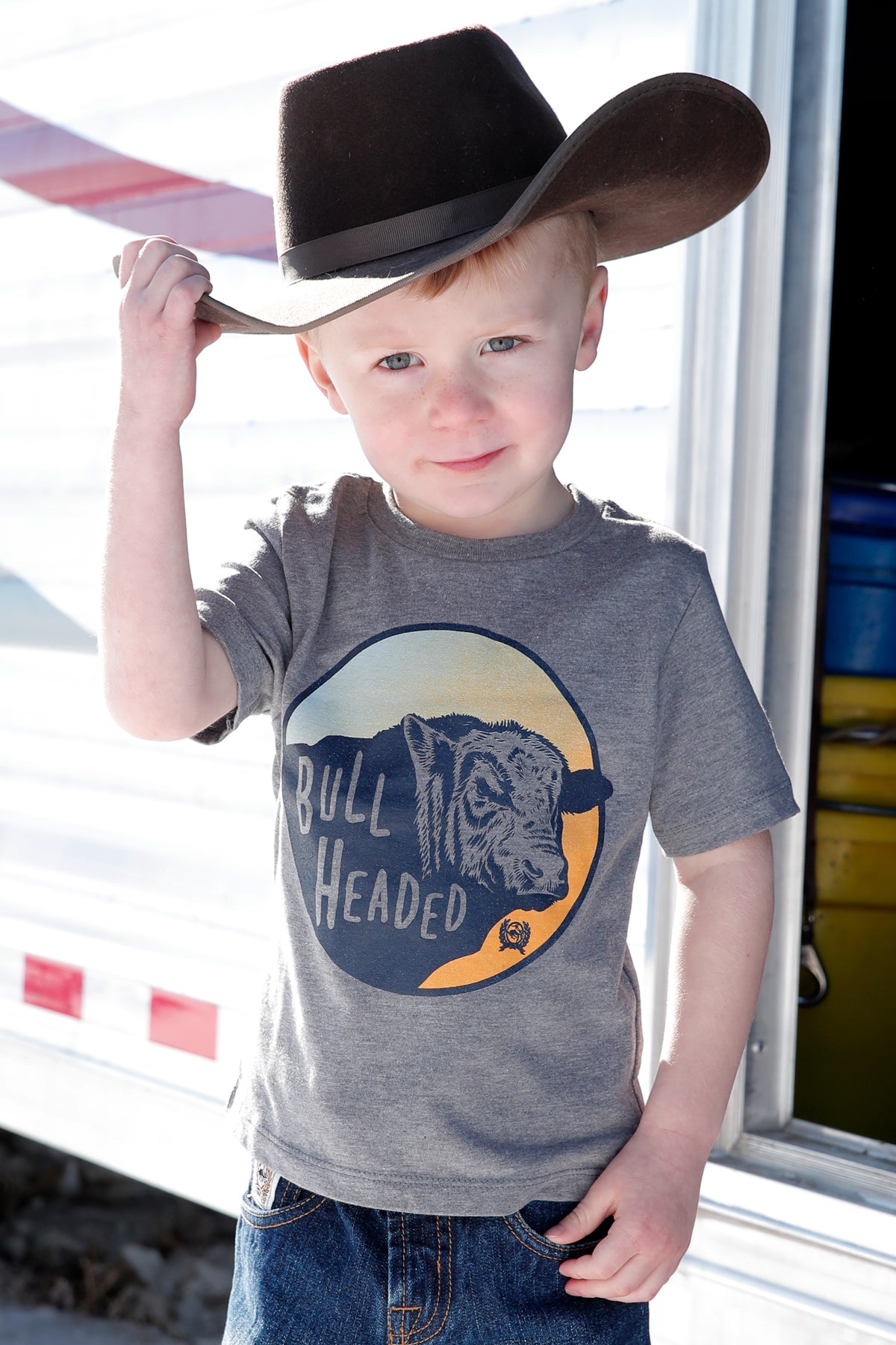 Boys Cinch Bull Headed Tee