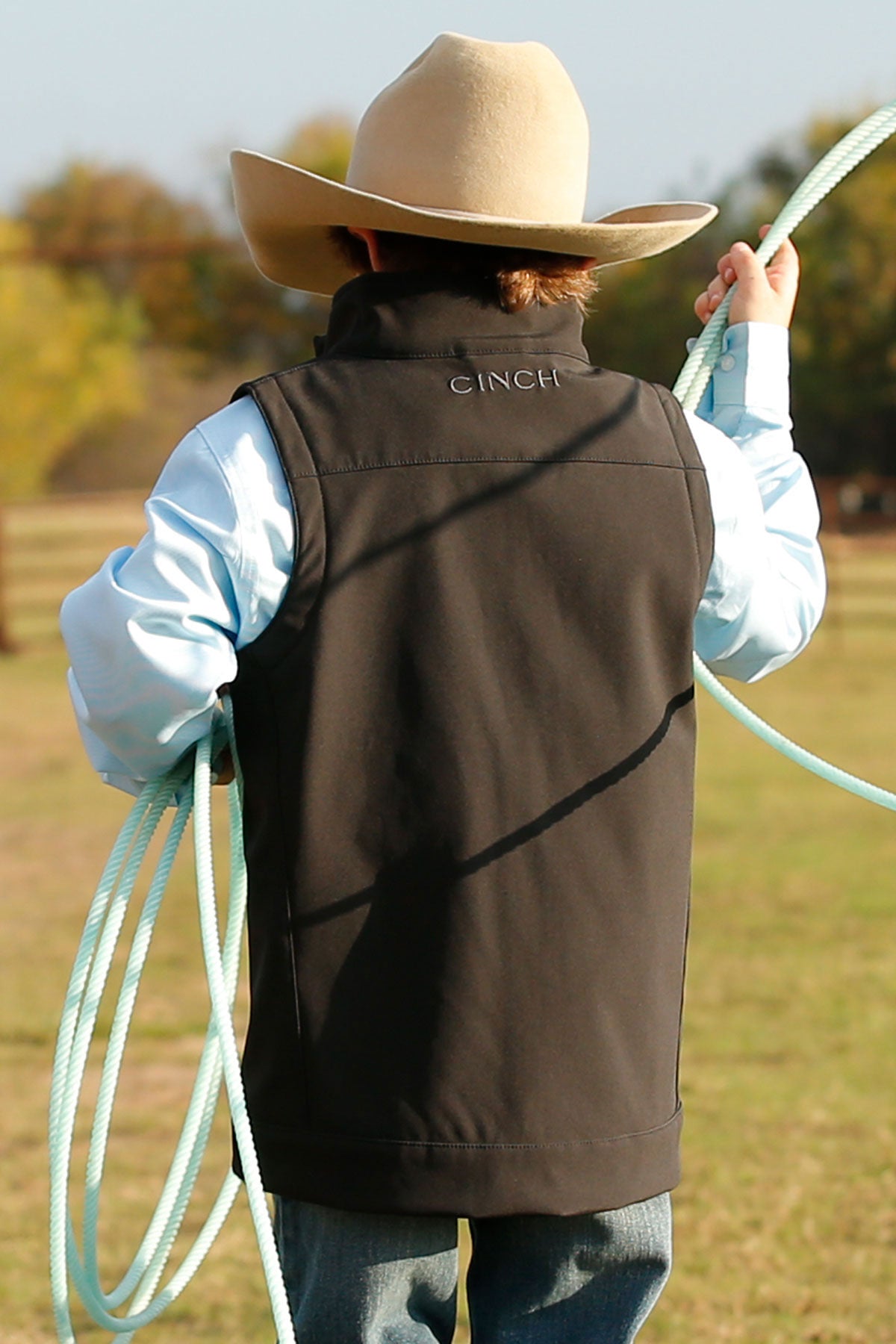 Boys Cinch Softshell Vest- Black