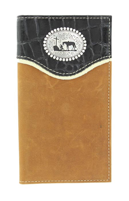 Nocona Croco Style Leather Wallet