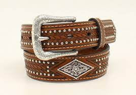 Boys Ariat Basketweave Concho Belt