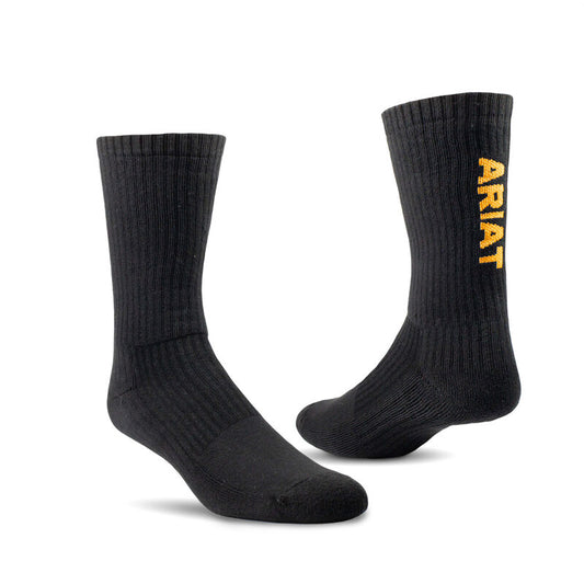 Premium Ringspun Cotton Crew Work Socks--3 Pack