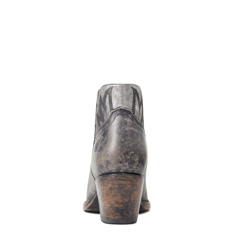 Hazel Western Boot- Distressed Black