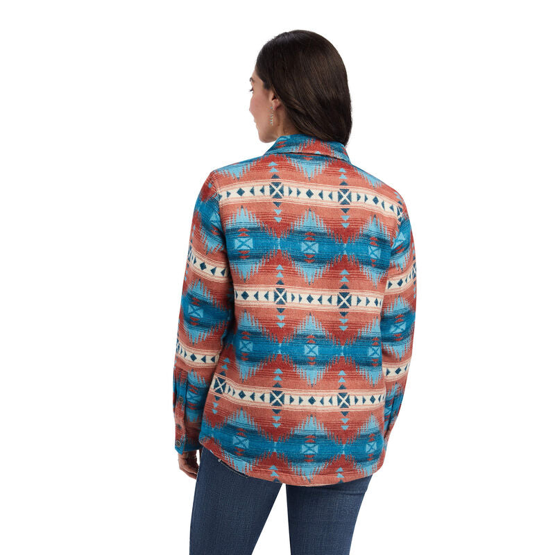 Shacket Shirt Jacket- FIERY JACQUARD