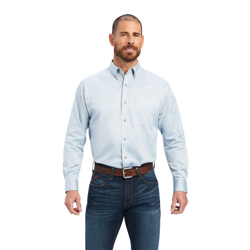 Solid Twill Shirt-CASHMERE BLUE