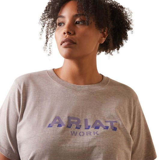 Rebar Cotton Strong Logo T-Shirt-PORTABELLA HEATHER