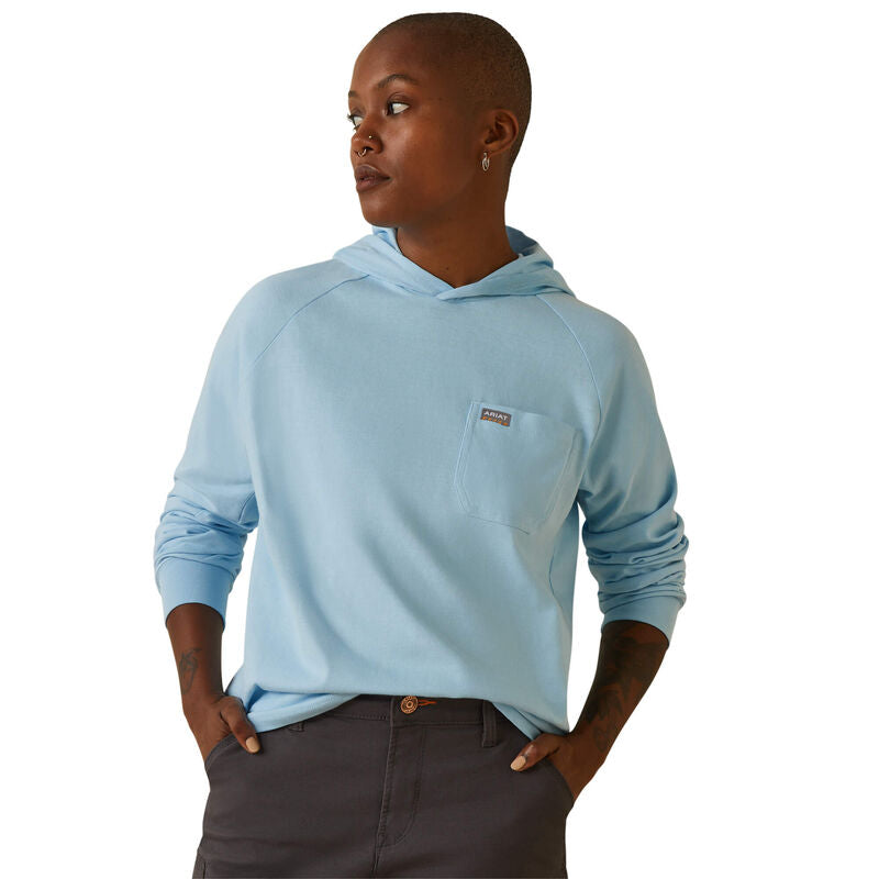 Rebar CottonStrong Hooded T-Shirt-CLEAR SKY