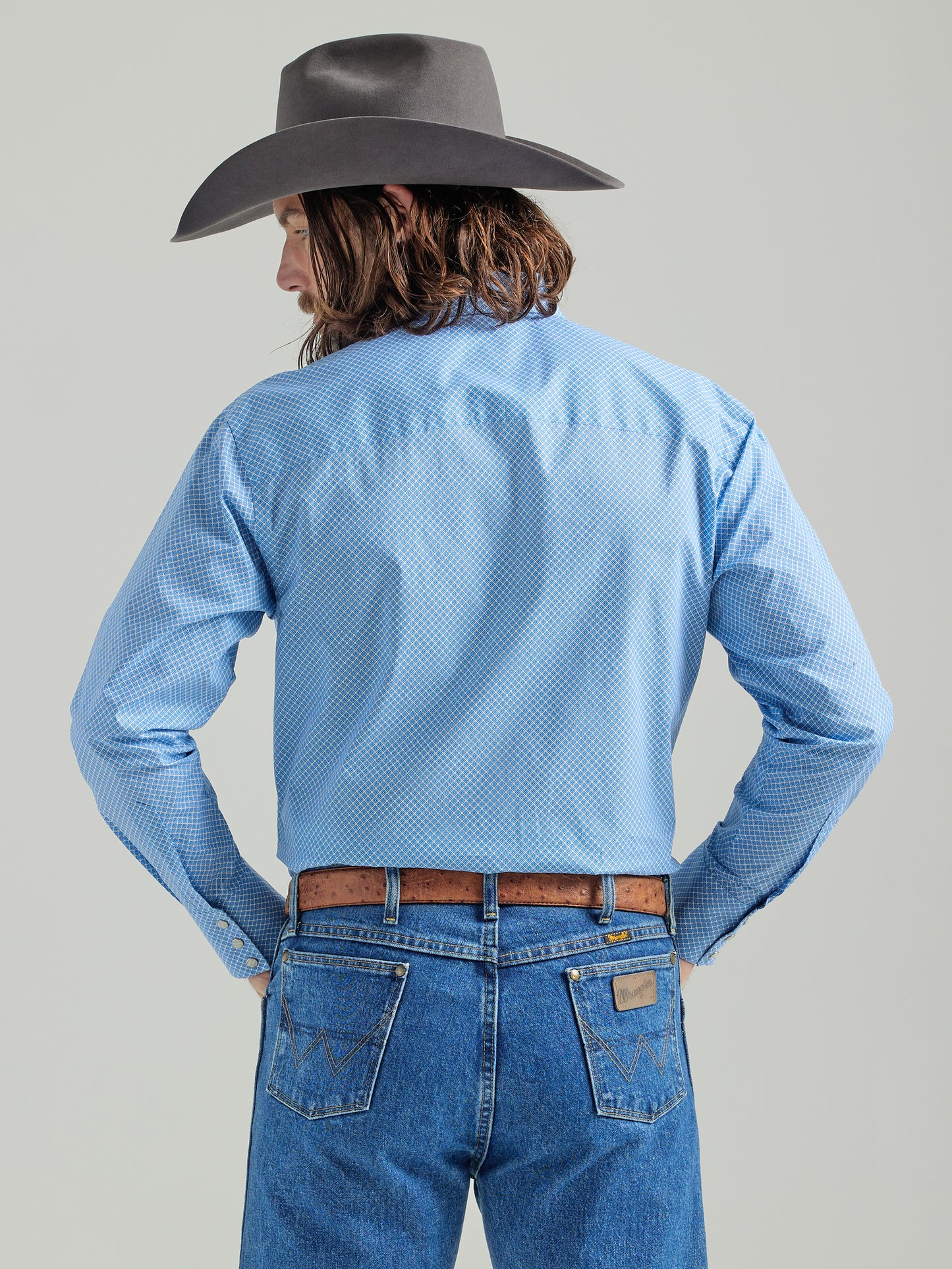 Men's George Strait® Troubadour Long Sleeve Western Snap- Baby Blue
