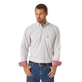 George Strait LS- White/Red