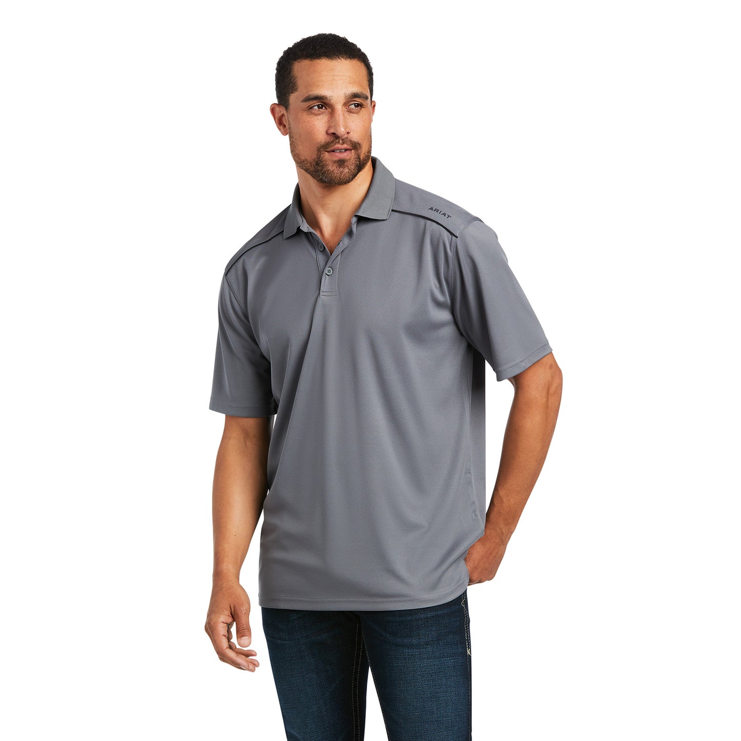 Mens TEK Polo- Carbon