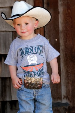 Born on the Farm Tee - Gray