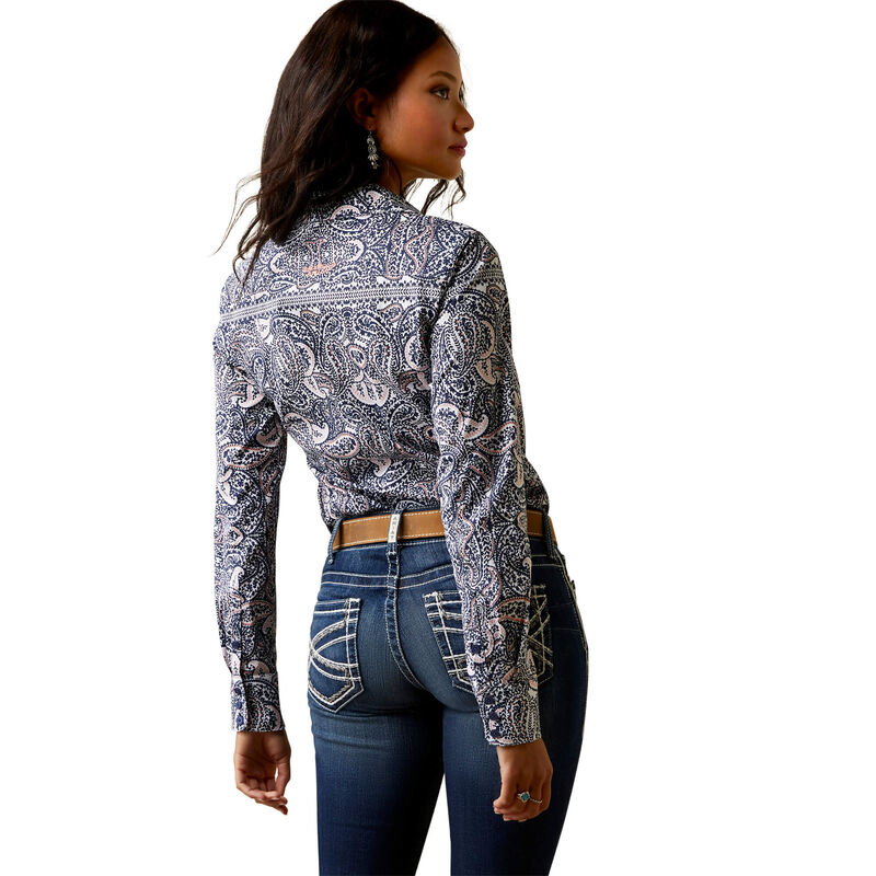 Wrinkle Resist Kirby Stretch Shirt-WATERCOLOR PAISLEY