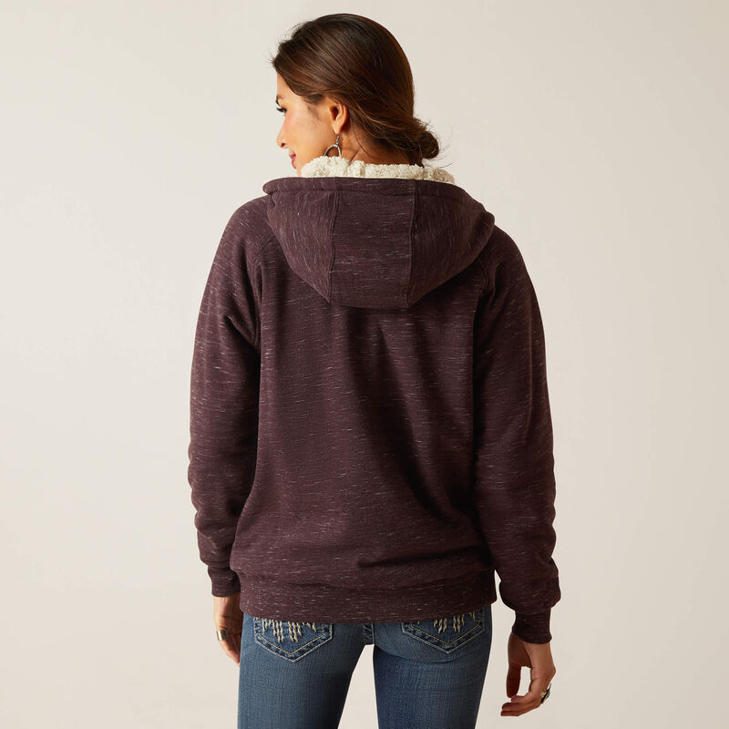 Women's sherpa best sale full zip hoodie