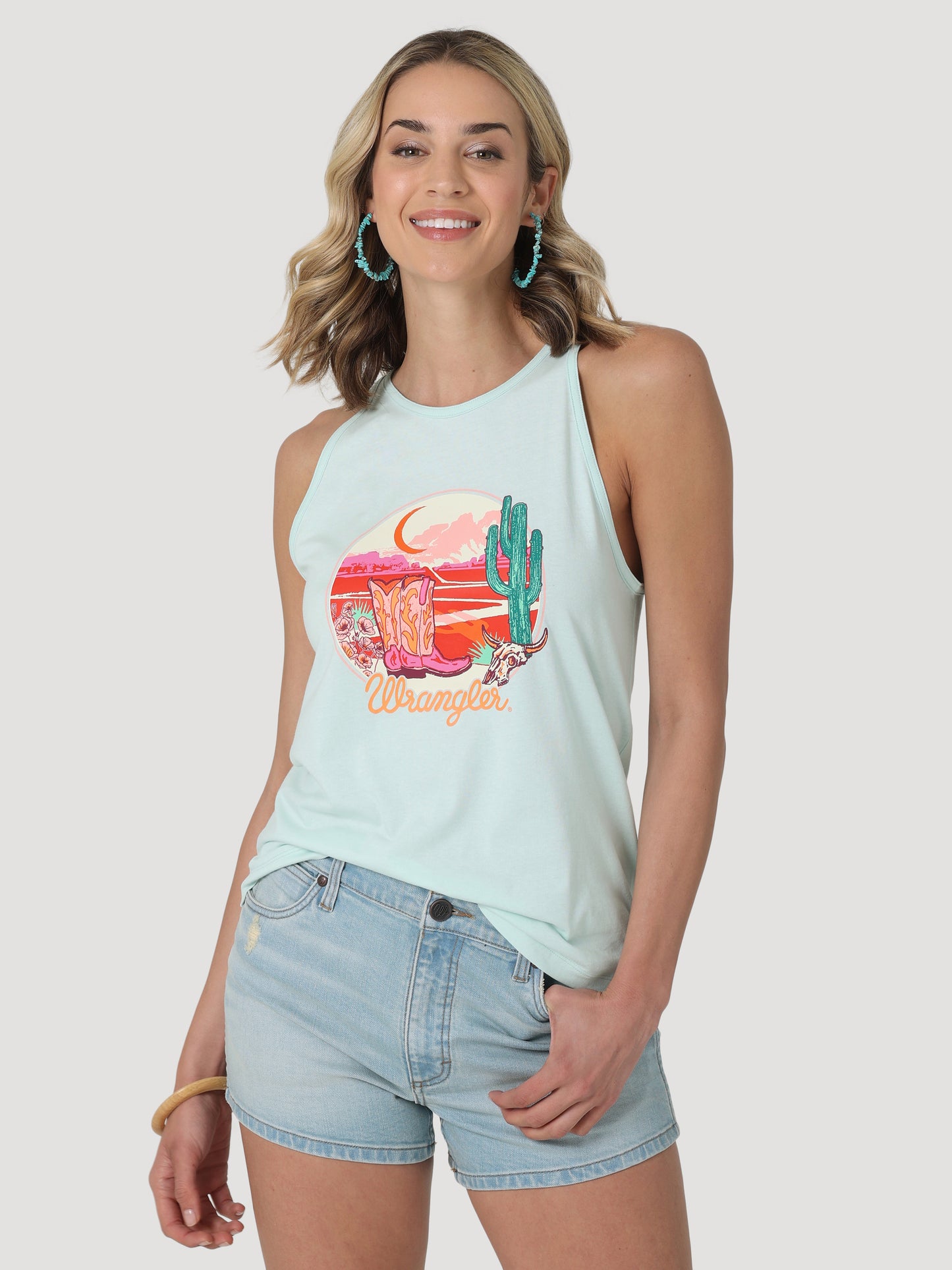 Wrangler Cowgirl Boots Sunset Goddess Tank