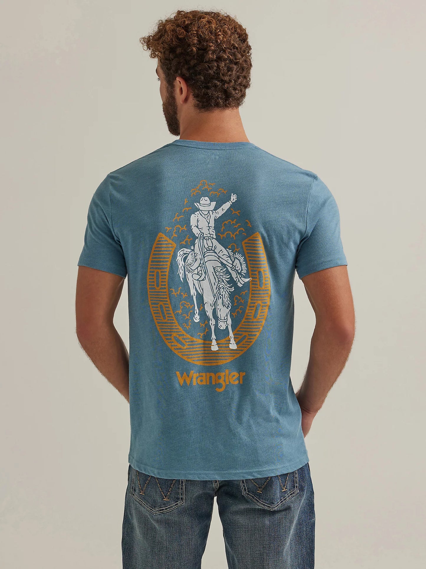 Wrangler Back Graphic T-Shirt -Provincial Blue