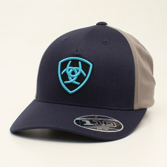 Ariat Mens Turquoise Shield Embroidered Navy