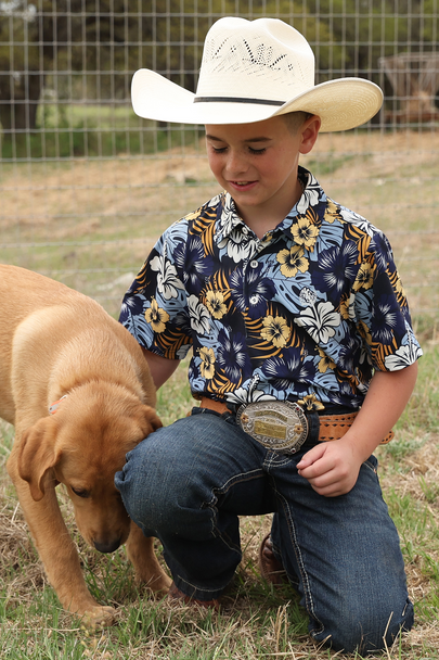 Boys Cinch Polo- Hawaiian