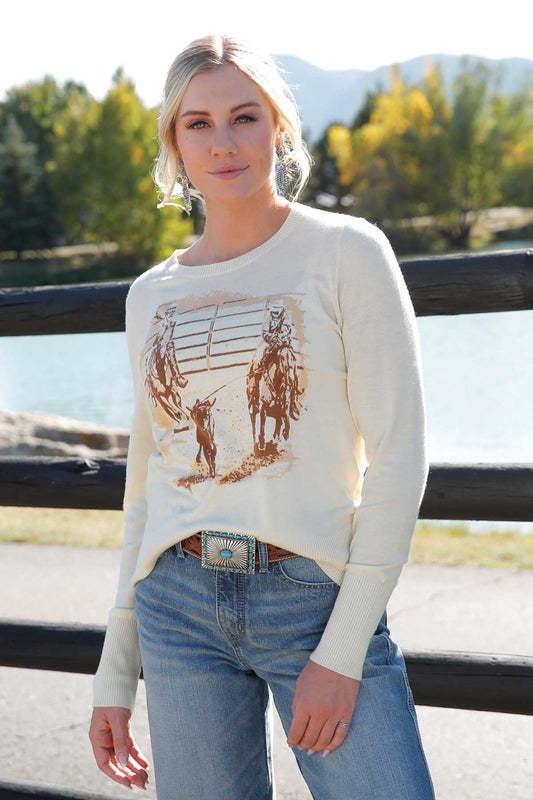 Womens Cinch team roper sweater