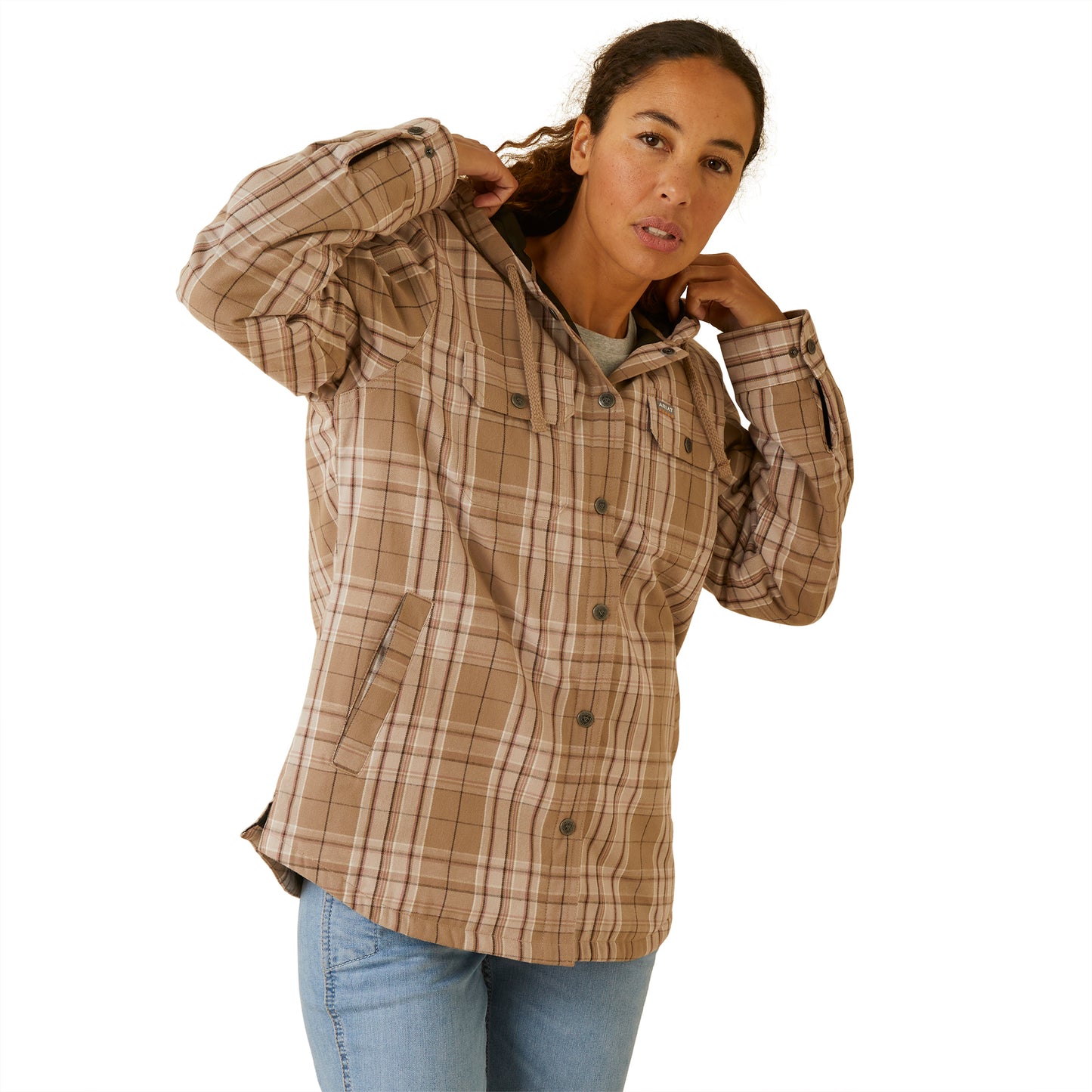 Womens Rebar Flannel Shirt Jacket