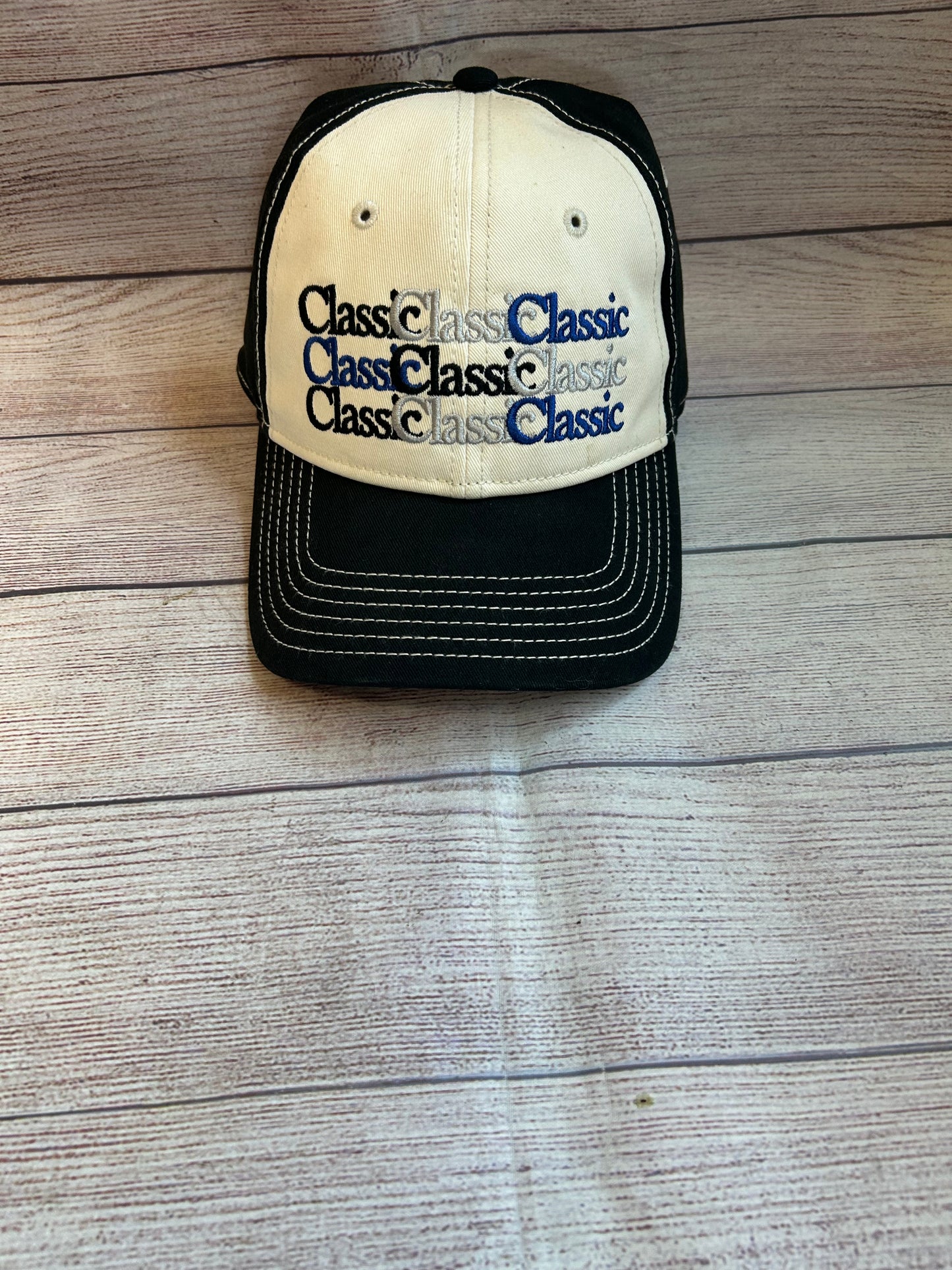 classic ball cap- black/grey/blue