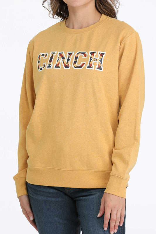 Womens Cinch Sweatshirt- Gold Burst