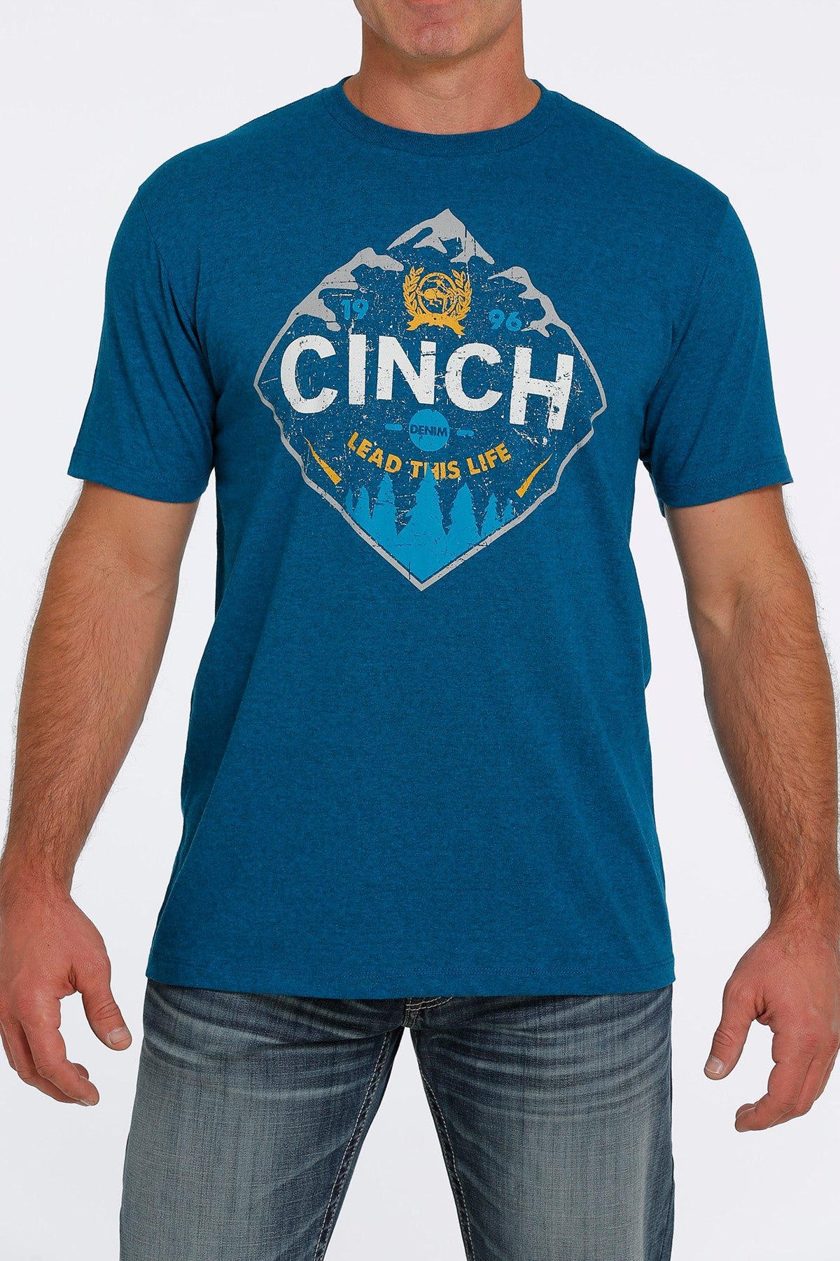 Cinch Mountains Tee- Teal