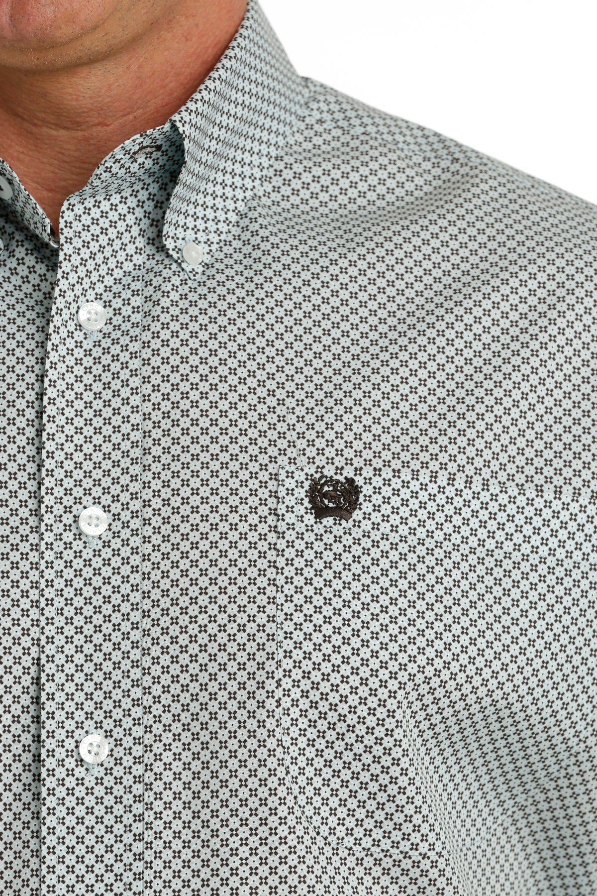 Cinch SS Button Up- Light Blue