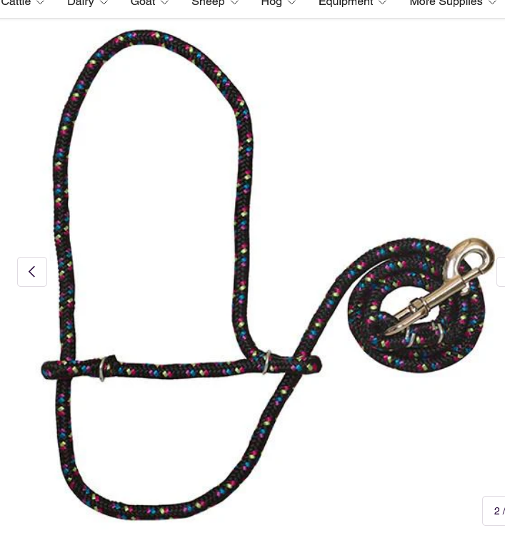 Poly Rope Sheep Halter with Snap