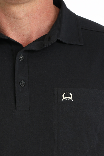 Mens Cinch Arenaflex Polo-Black