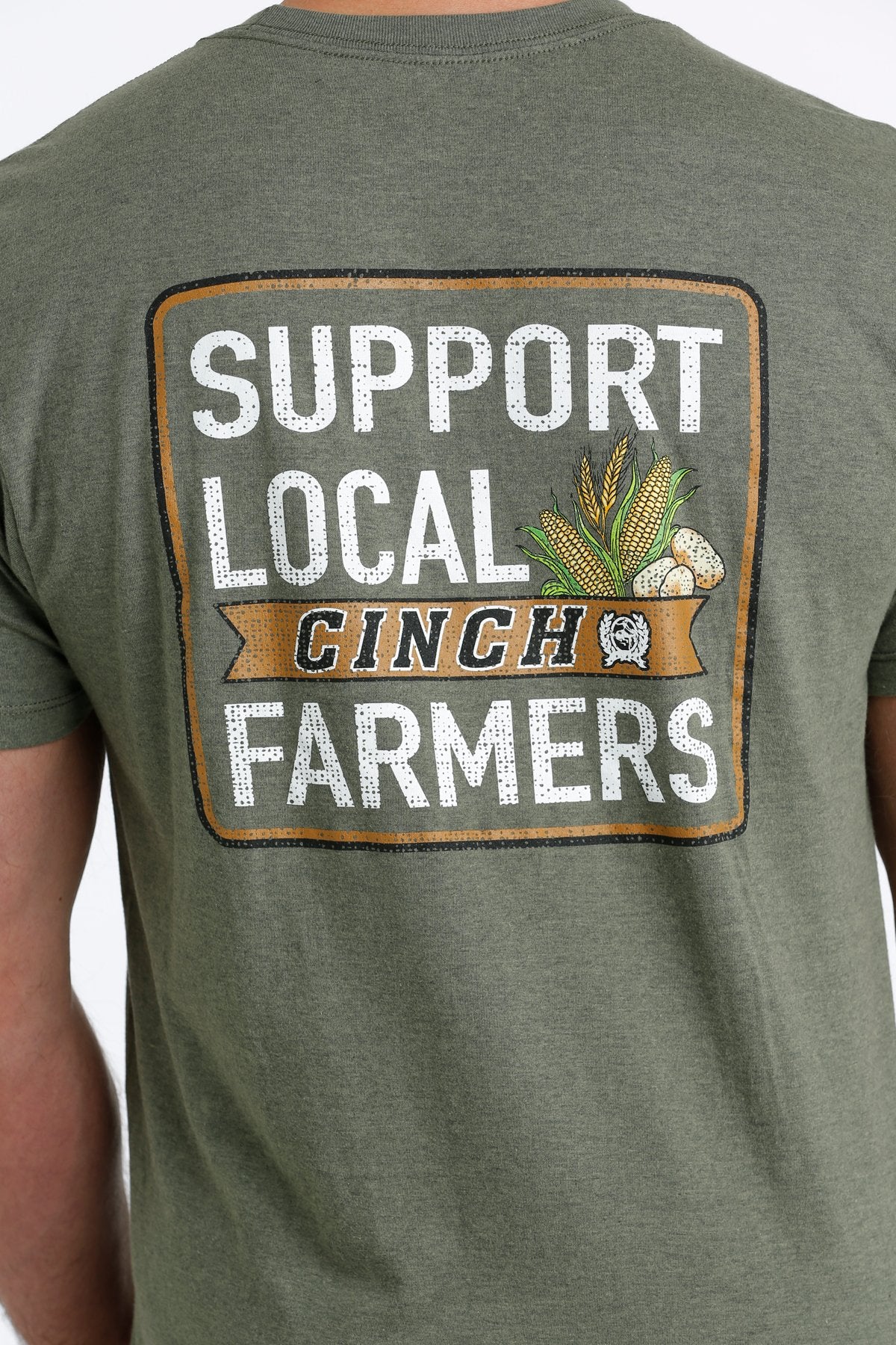 Cinch Support Local Farmer Tee - Olive