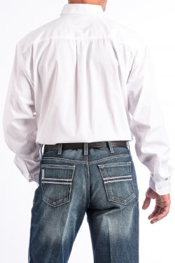 Men's Cinch Solid White Button-Down