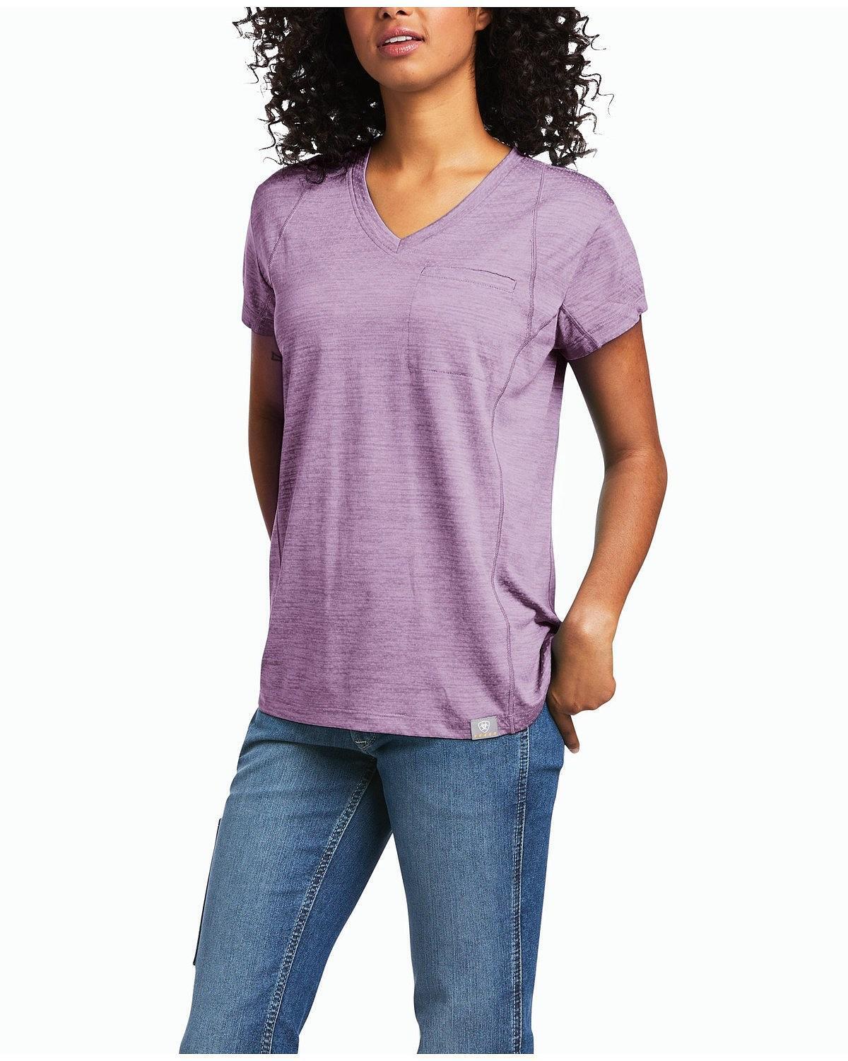 Ariat Women's Rebar Evolution T-Shirt-Paisley Purple