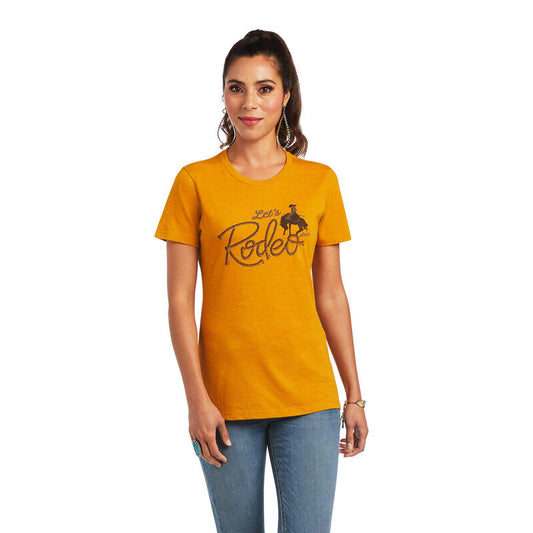 Ariat Lets Rodeo Tee- Buckhorn Heather