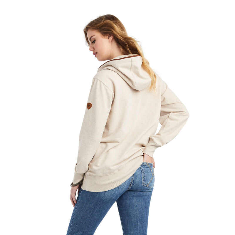 REAL Elevated Button Hoodie-OATMEAL HEATHER