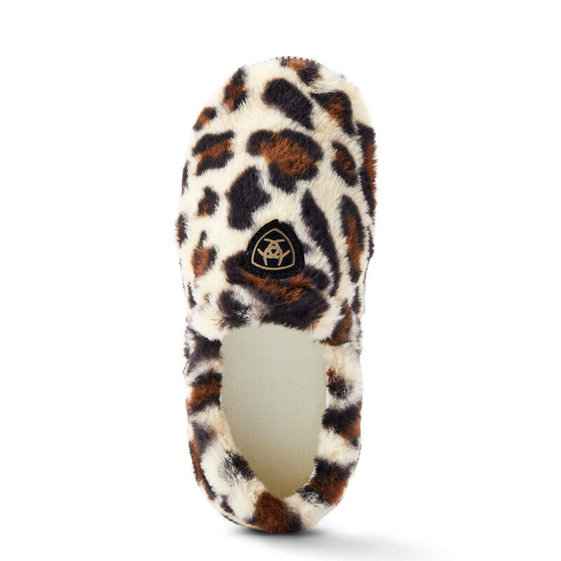 Snuggle Slipper- Cream Leopard