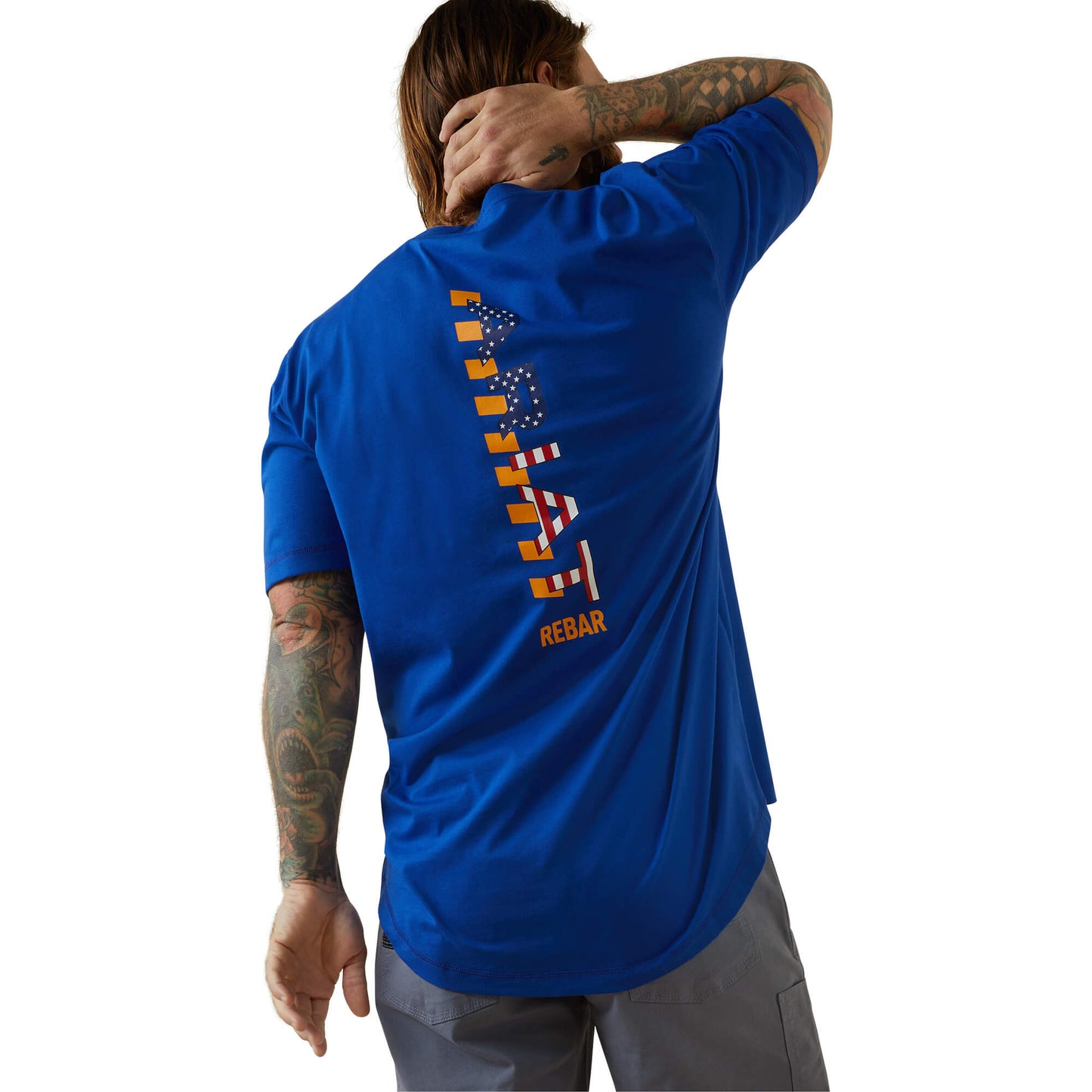 Rebar Workman Logo T-Shirt-ROYAL BLUE /USA