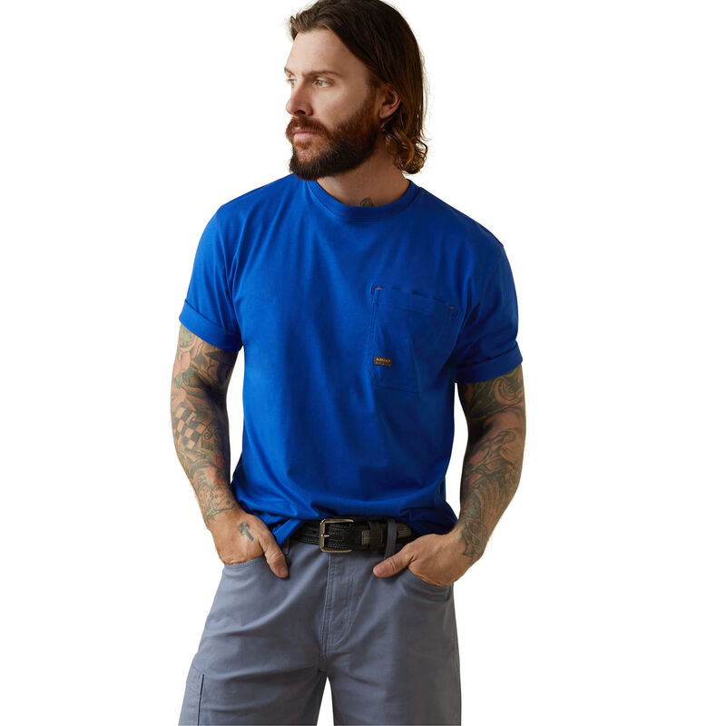 Rebar Workman Logo T-Shirt-ROYAL BLUE /USA