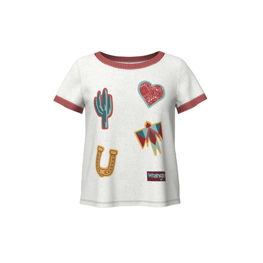 Girls Short Sleeve Ringer Tee