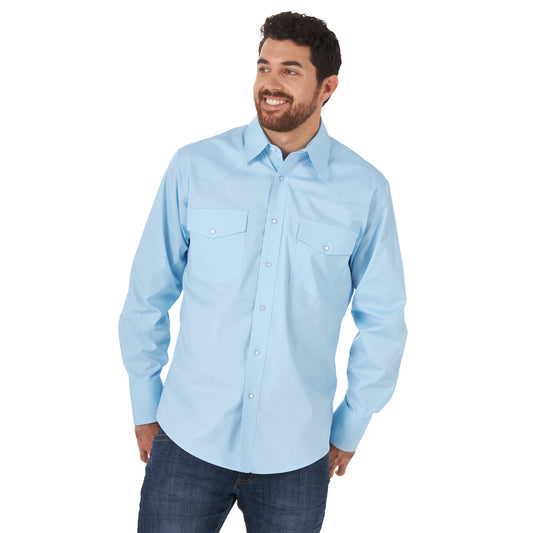 Men's Wrinkle Resist LS-Airy Blue