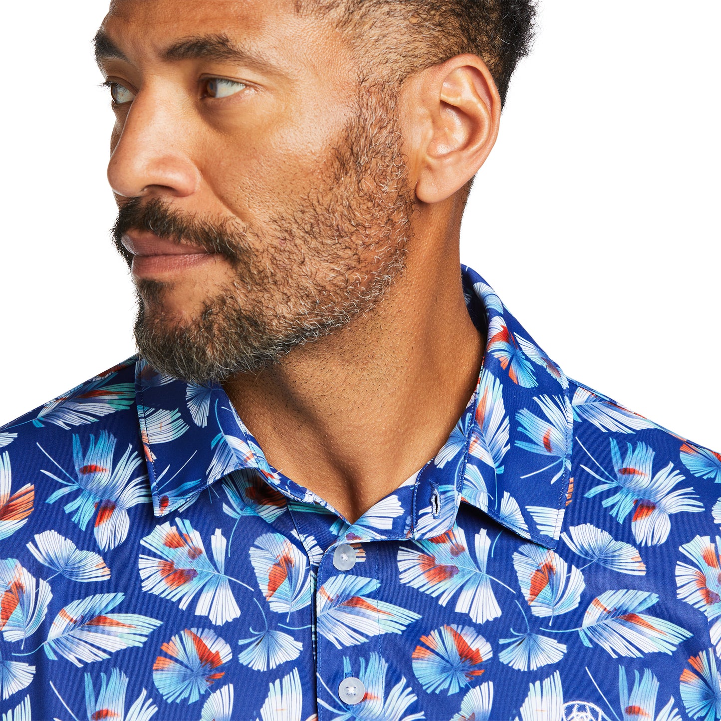 Mens TEK Polo- Blue Feather