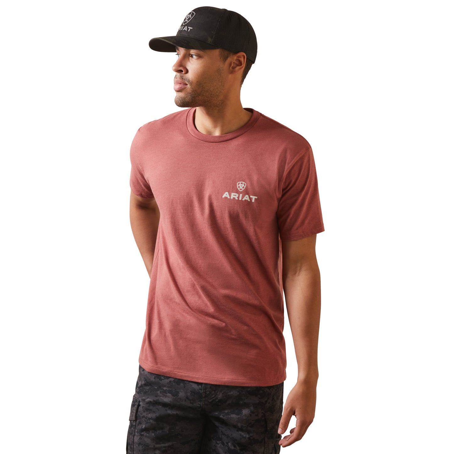 Ariat Land of The Free Tee- Red Clay Heather
